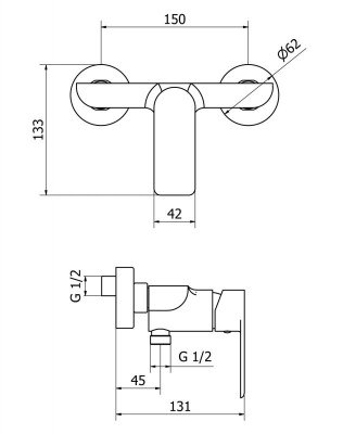 Смеситель для душа Cezares Furore FURORE-DM-01-Cr