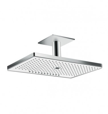 Верхний душ с держателем 24006400 Hansgrohe Rainmaker Select 460 на держатель (белый хром)