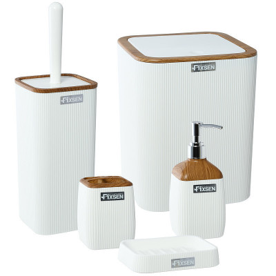 Стаканчик для зубных щеток Fixsen White Wood FX-402-3 белый настольный