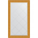 Зеркало настенное Evoform ExclusiveG 129х75 BY 4224 с гравировкой в багетной раме Сусальное золото 80 мм  (BY 4224)