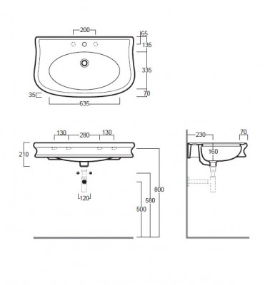 SIMAS LANTE LA11bi*1 раковина-консоль 90 см х 54 см, белая
