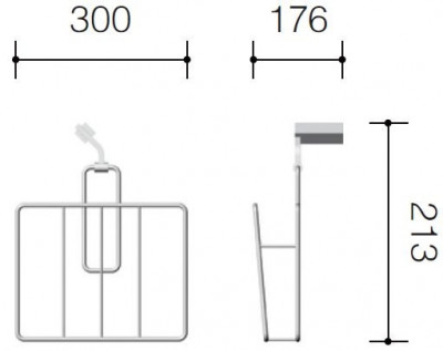 Schein Watteau 1216H газетница настенная, хром
