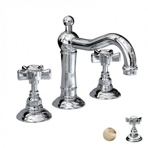 Nicolazzi Classica 1409 BZ 18 смеситель для раковины с д/к, бронза/ручки Dames Anglaises