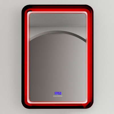 Зеркало для ванной Abber Kristall 55 AT6701Rubin с подсветкой с многофункциональной панелью