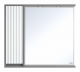 Зеркальный шкаф в ванную Brevita Balaton левый комбинированный 880x140x800 белый, серый (BAL-04090-01-01Л)  (BAL-04090-01-01Л)