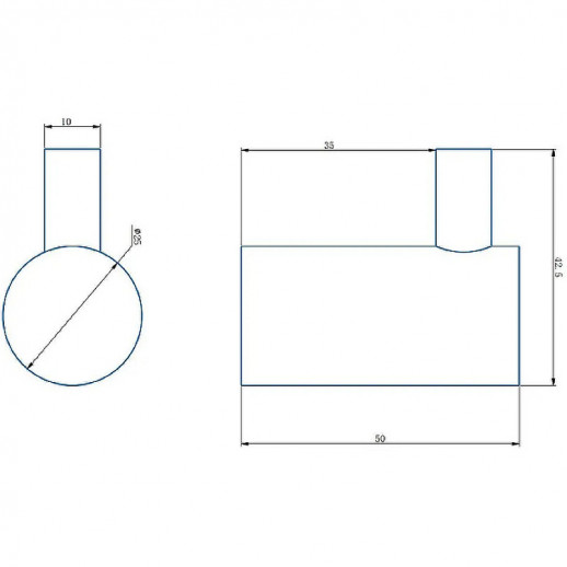 Крючок Haiba HB8405-7 (нерж сталь) черный