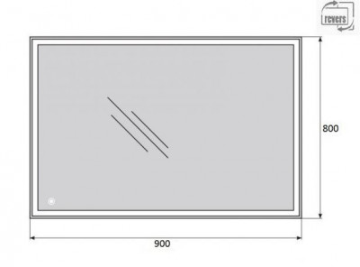 Зеркало BelBagno SPC-GRT-900-800-LED-TCH