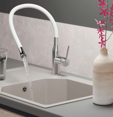 Смеситель для кухни OMOIKIRI Yatomi-BN-BL 4994247, черный шланг/нерж.сталь/латунь