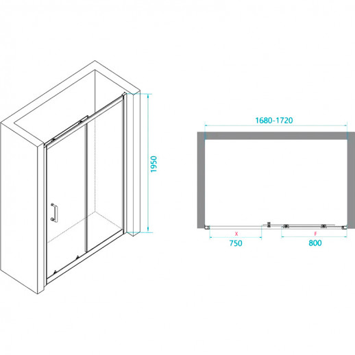 Душевая дверь RGW Passage PA-14 B 170 41081417-14 прозрачная профиль черный
