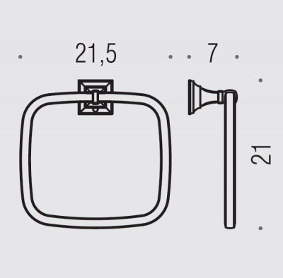 COLOMBO Portofino B3231 полотенцедержатель кольцевой