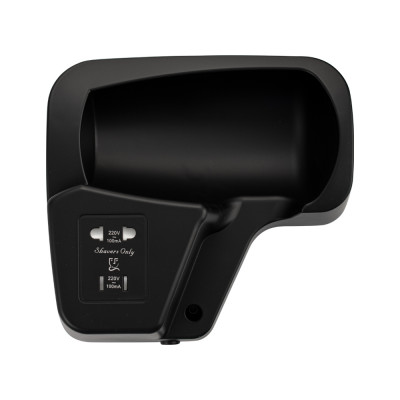 Фен для волос в ванную комнату с боковым креплением, с розеткой, 1200W, черного GFmark (6813)