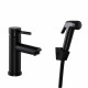 Смеситель для раковины с гигиеническим душем FASHUN A58101A-7, черный  (A58101A-7)