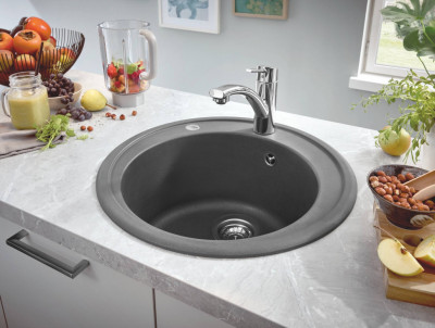 Мойка GROHE K200 с одной чашей, диаметр 510 мм, серый гранит (31656AT0)