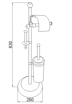 Boheme HERMITAGE 10398 стойка напольная комбинированная, хром