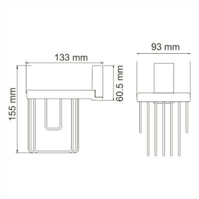 WasserKRAFT Lopau K-6045 держатель освежителя, хром