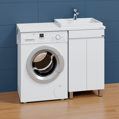 Тумба под раковину СанТа Марс 110 700312 белая напольная