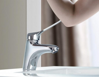 Локтевой Смеситель Frap для раковины однорычажный стационарный хром (F1054)