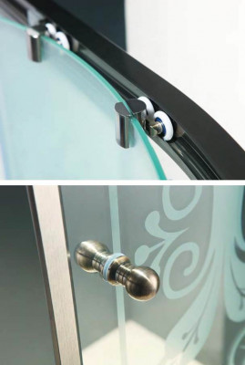 Душевой уголок Cezares 100 х 100 х 195 см, стекло прозрачное