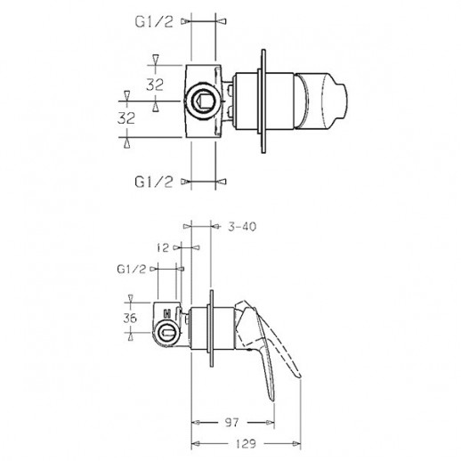 Hansa Polo 50629073 смеситель для душа (внешняя часть), хром
