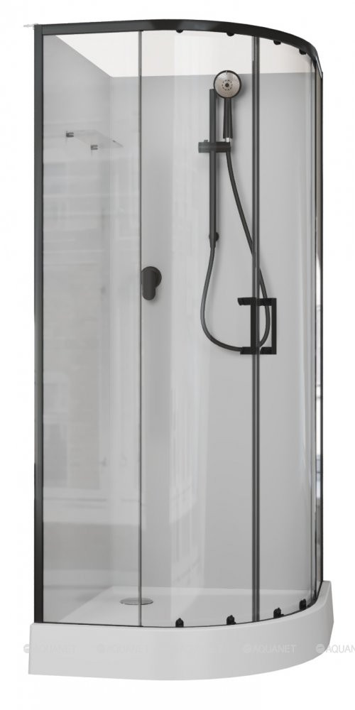 Душевая кабина Aquanet Passion EVO R Black 80x80 четверть круга (00281984)