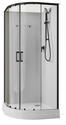 Душевая кабина Aquanet Passion EVO R Black 80x80 четверть круга (00281984)