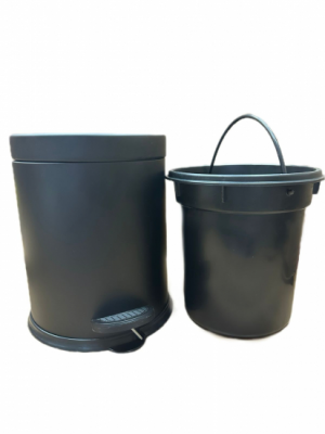 Урна с педалью Primanova D-405400-B круглая, матовый чёрный 5л