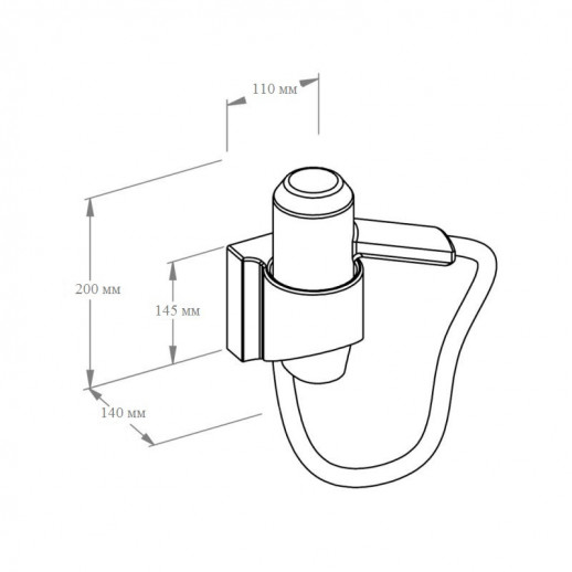 Фен настенный "SIMPLE", белый/ хром, ABS-пластик, 1200 Вт