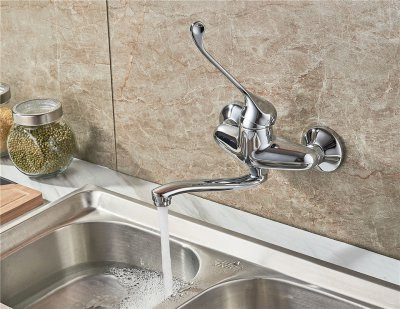 Настенный смеситель локтевой Ledeme L4679 H79 однорычажный хром