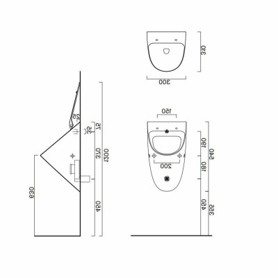 Писсуар подвесной Catalano Comfort 0932541001, скрытый подвод воды, белый глянцевый, Италия