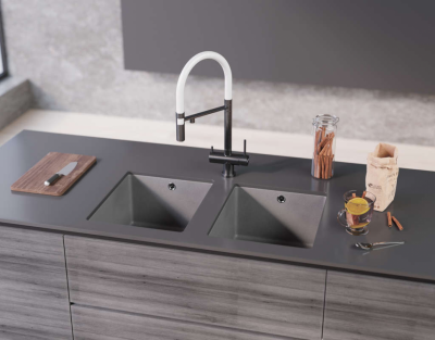 Мойка OMOIKIRI BOSEN 38-U-BL Tetogranit черный прямоугольная 380x440 (4993157)