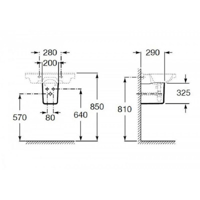 Полупьедестал для раковины Roca Debba 33799100Y белый