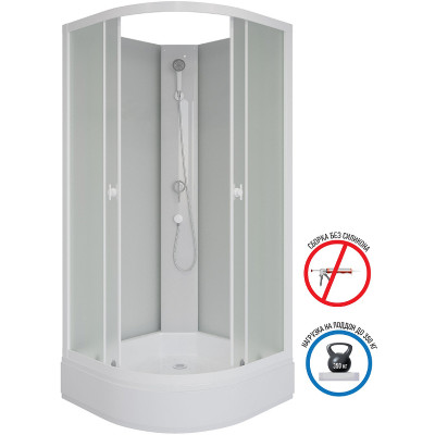 Душевая кабина Niagara Promo 90x90 P90/26/MT/BK четверть круга