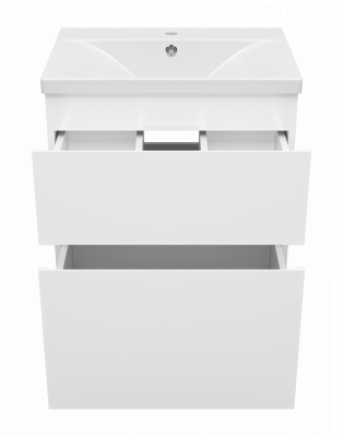 Тумба напольная Misty Лаки 60 белая (П-Лак-01060-0112Я) с раковиной