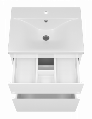 Тумба напольная Misty Лаки 60 белая (П-Лак-01060-0112Я) с раковиной