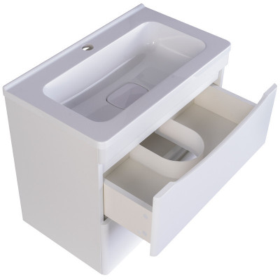 Тумба под раковину Style Line Бергамо 60 СС-00002316 подвесная белая антискрейч