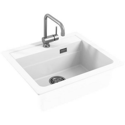 Мойка для кухни Alveus Granital Atrox 30 Arctic G11 590x500 1131991 белая ис-ный гранит прямоугольная