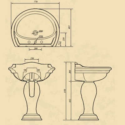 Migliore Milady 20841 пьедестал для раковины, белый