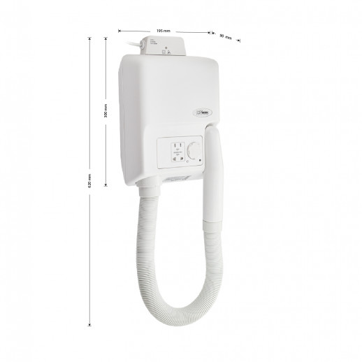 Фен для волос с гибким шлангом, в ванную комнату с розеткой GFmark (6823)