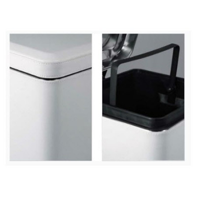 COLOMBO Black & White B9210.CR ведро с крышкой и педалью (хром)