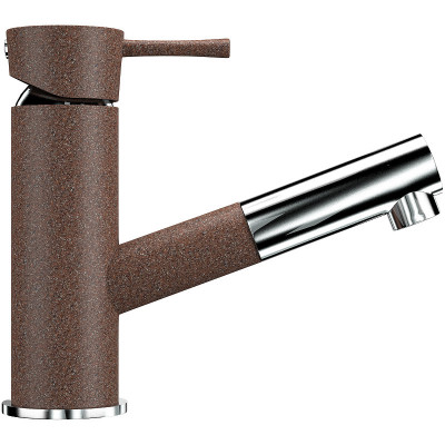 Смеситель для кухни Ulgran Classic U-009-302 высота 160 мм однорычажный с выдвижным изливом песочный