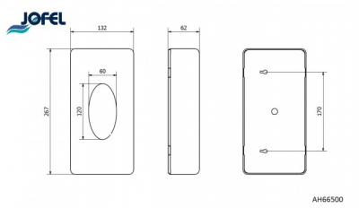 Jofel FUTURA AH66500 диспенсер для гигиенических салфеток, нержавеющая сталь
