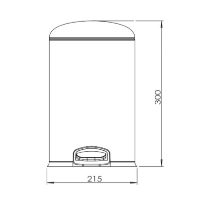 Ведро с микролифтом JAVA S-885-5R, 5 литров