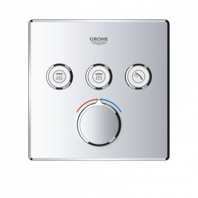 Смеситель GROHE Grohtherm SmartControl на 3 выхода, внешняя часть, хром (29149000)