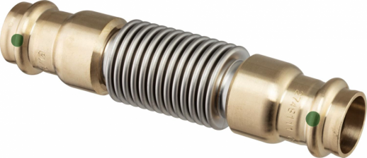 Viega Компенсатор осевой пресс 15 бронза, гофра из нерж.ст., шт