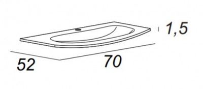 Раковина Cezares Vague 82410, стекло