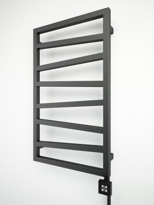 TERMA ZigZag+KTX 2+TS 500х835/Metallic Black полотенцесушитель электрический, черный