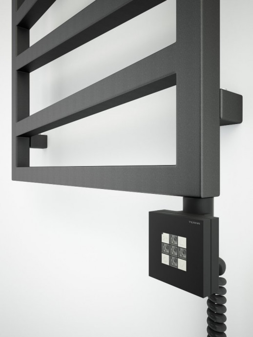 TERMA ZigZag+KTX 2+TS 500х835/Metallic Black полотенцесушитель электрический, черный
