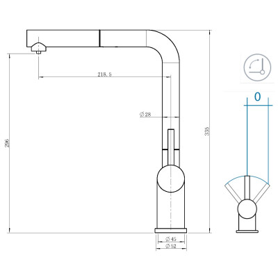 Смеситель для кухни Grandex Aqua Handy-P 9020962, медь