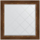 Зеркало настенное Evoform ExclusiveG 86х86 BY 4320 с гравировкой в багетной раме Римская бронза 88 мм  (BY 4320)