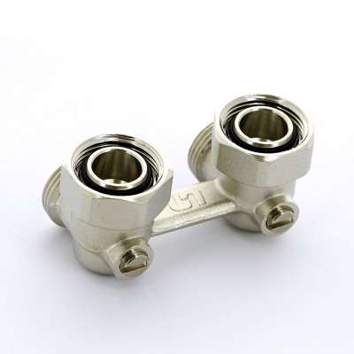 Узел радиаторный со встроенными кранами НВ UNI-FITT 3/4"ЕК х 3/4"ЕК 2-трубная система угловой (193N3300)